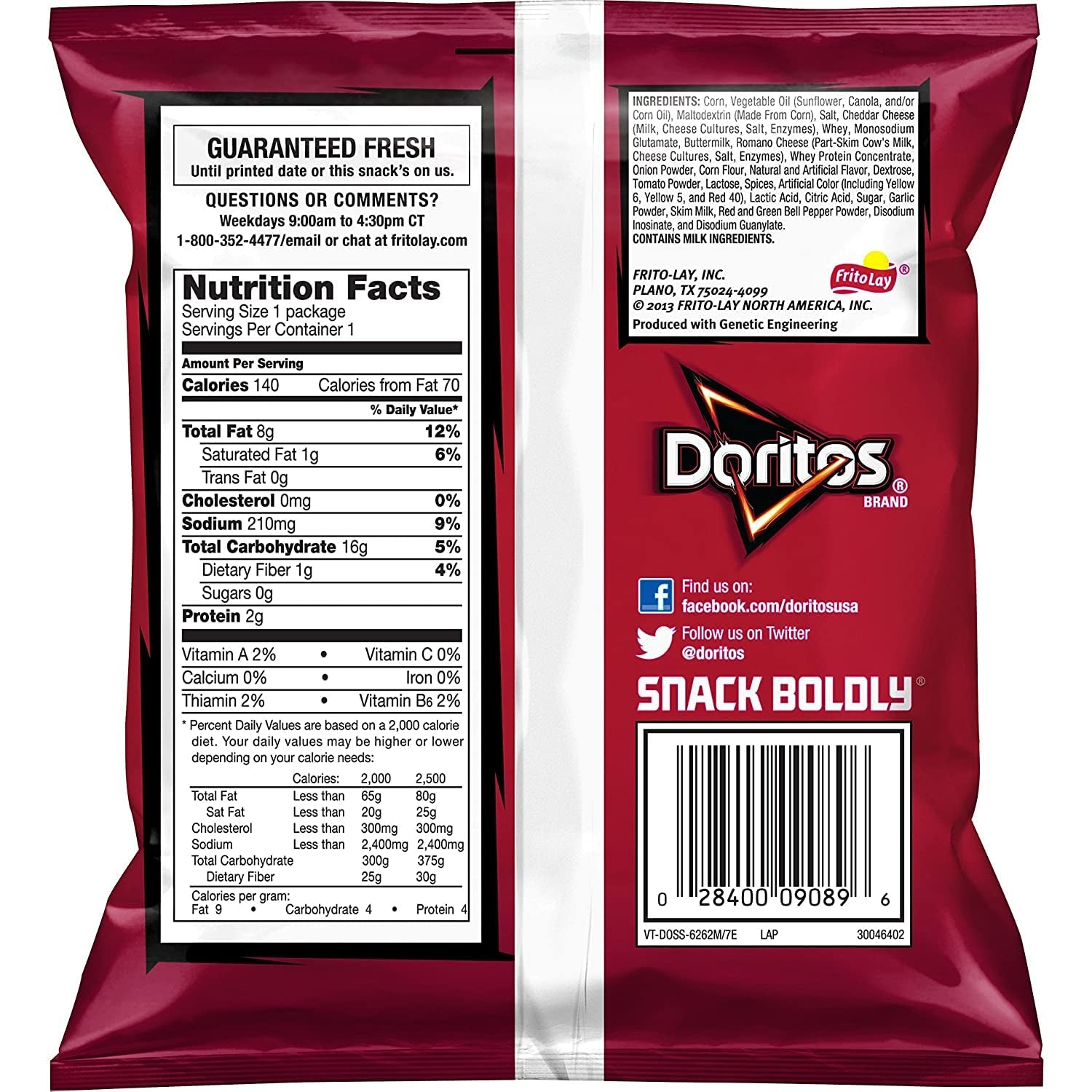 Flavored Tortilla Chips, Nacho Cheese, 1 Ounce (Pack of 104)
