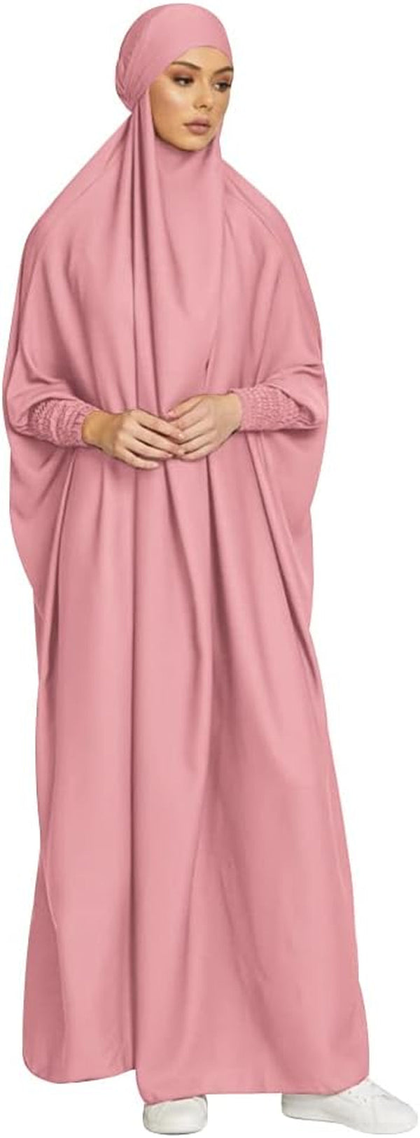 Muslim One Piece Prayer Hijab Dress Women Hooded Abaya Full Cover Islam Dubai Modest Robe