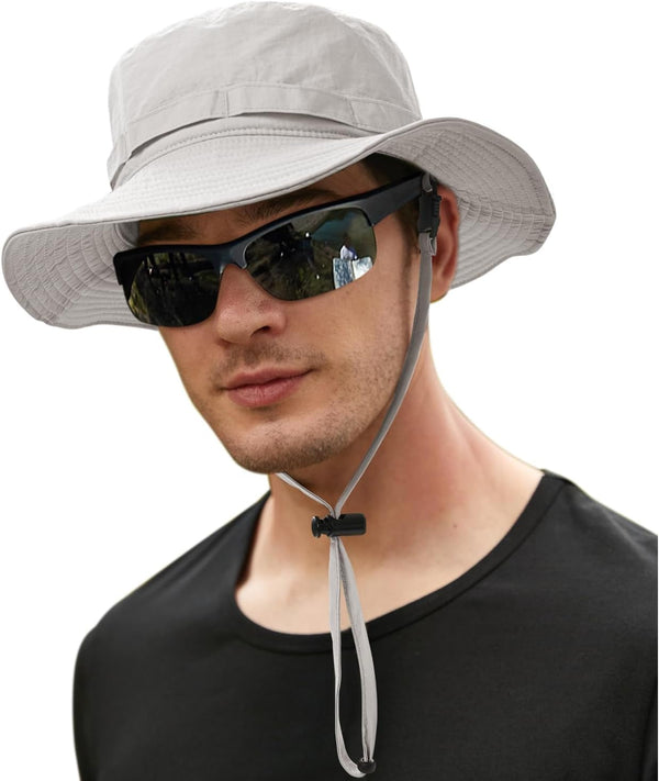 Outdoor Quick-Drying Sun Hat for Men, Summer Man Foldable Sun Protection Wide Brim Sun Hats Bucket Hats Beach Hat UPF 50+