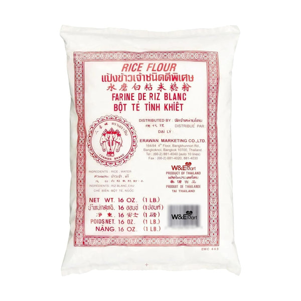 Thai Rice Flour 16 Oz (Basic), Pack of 1, Thailand Rice Flour for Baking & Cooking, 100% Natural, Gluten-Free, Vegan, 1 Pound