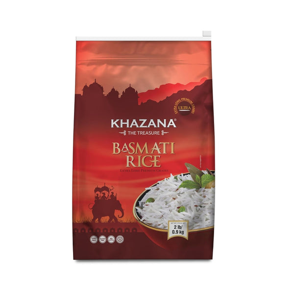 Authentic Extra Long Basmati Rice - 2Lb Resealable Zipper Bag | Non-Gmo, Gluten-Free, Kosher & Cholesterol-Free | Aromatic & Flavorful Grain from India