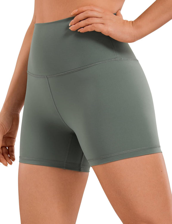 Women'S Naked Feeling Biker Shorts - 3 Inches High Waisted Yoga Workout Running Spandex