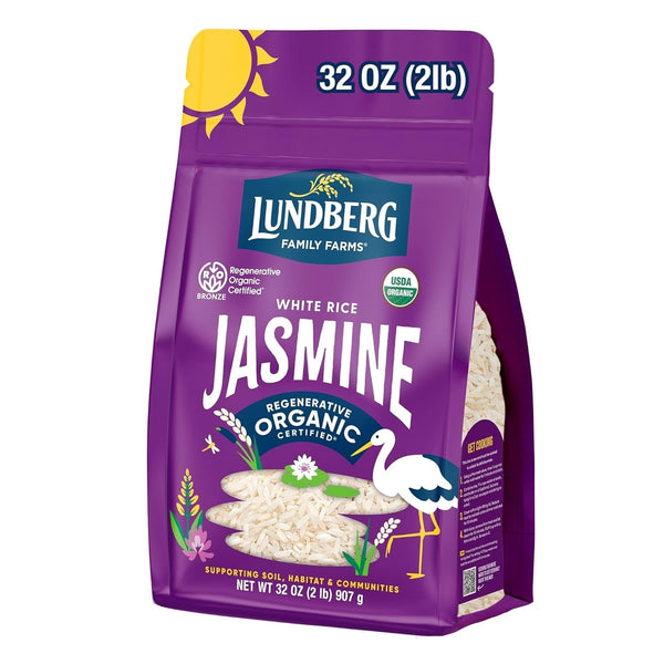Family Farms Organic Jasmine Rice, California White, 32 Ounce