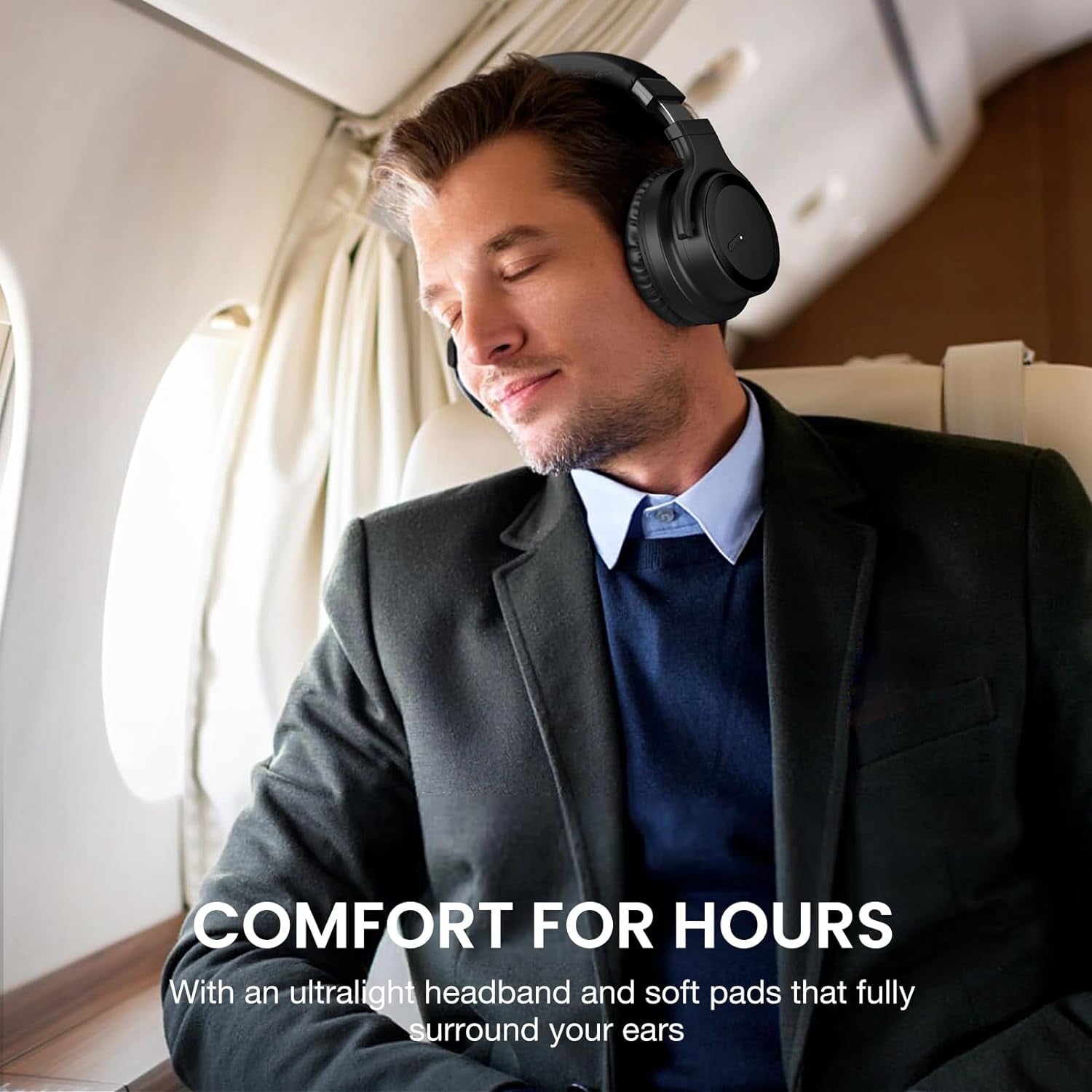 Million Sold Classic E7 Active Noise Cancelling Headphones with Upgraded HD Sound, Wireless Bluetooth Headphones over the Ear Unequaled Comfort, Vivid Deep Bass, for Home Office Travel Birthday Gift