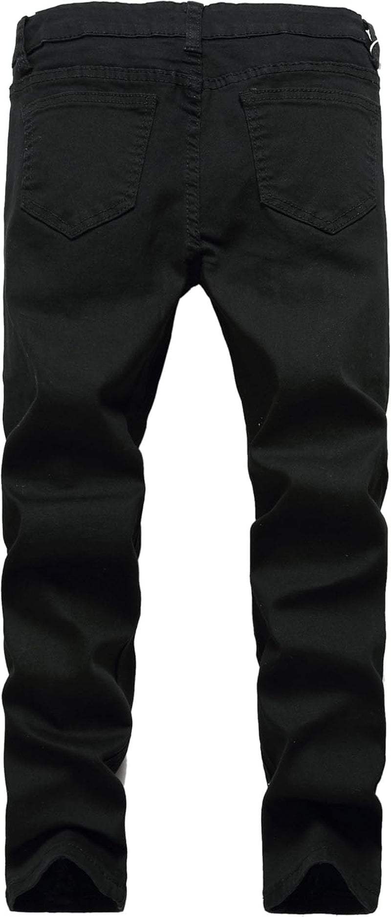 Boy'S Skinny Fit Ripped Destroyed Distressed Stretch Slim Jeans Pants