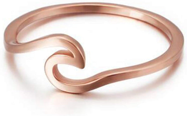 Stainless Steel Ocean Sea Wave Vacation Holiday Promise Statement Ring