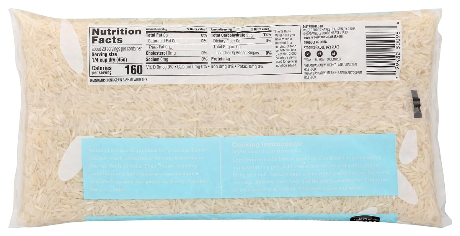 , Indian Basmati White Rice, 32 Ounce