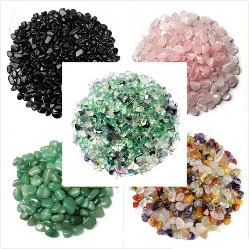 Natural Healing Crystal Mixed Stones Tumbled Chips Crushed Stone Gemstone Crystal Jewelry Aquarium Fish Tank Home Making Decoration