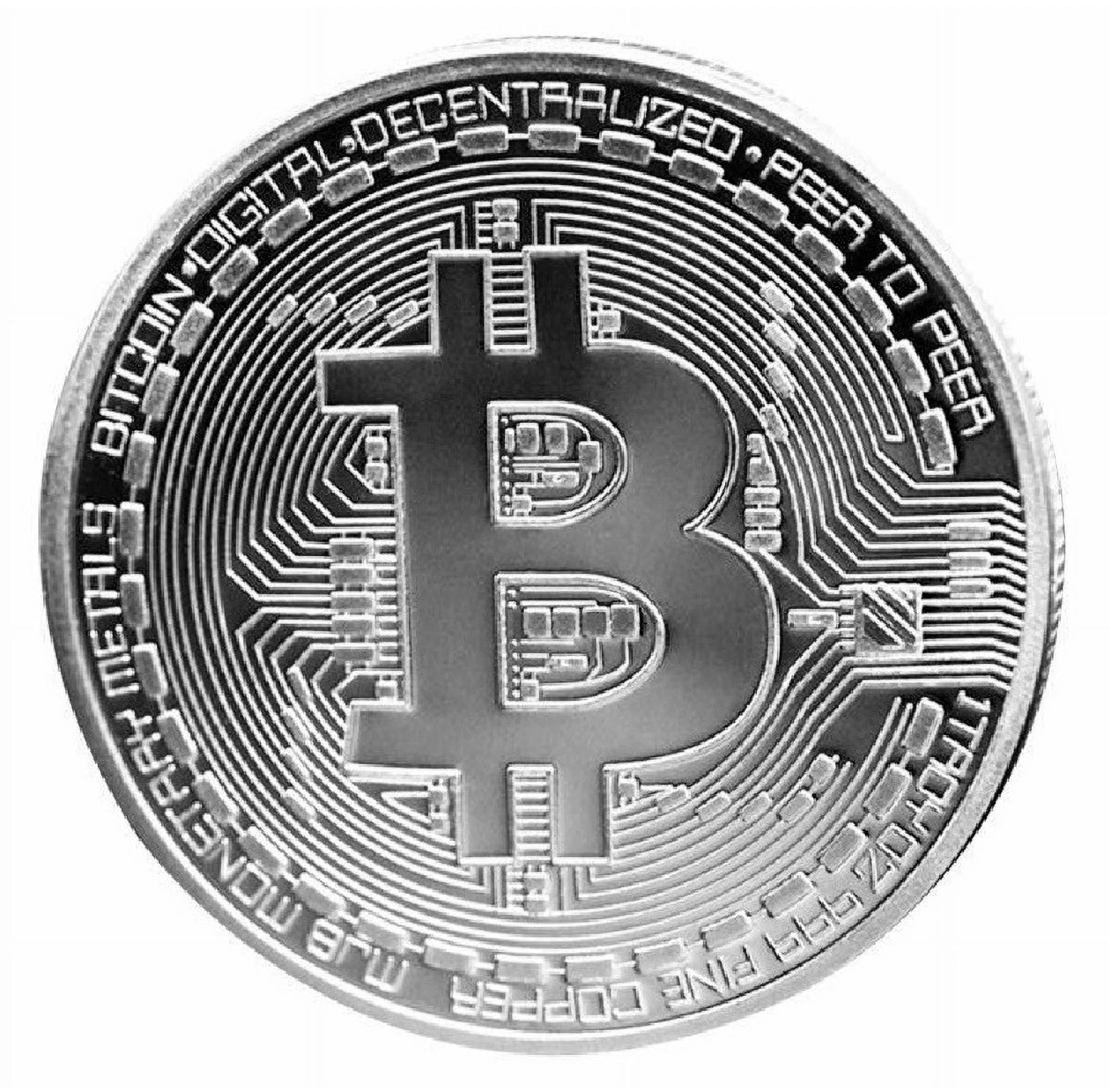 SILVER PLATED Bitcoin Token W/Display Case Master Coins