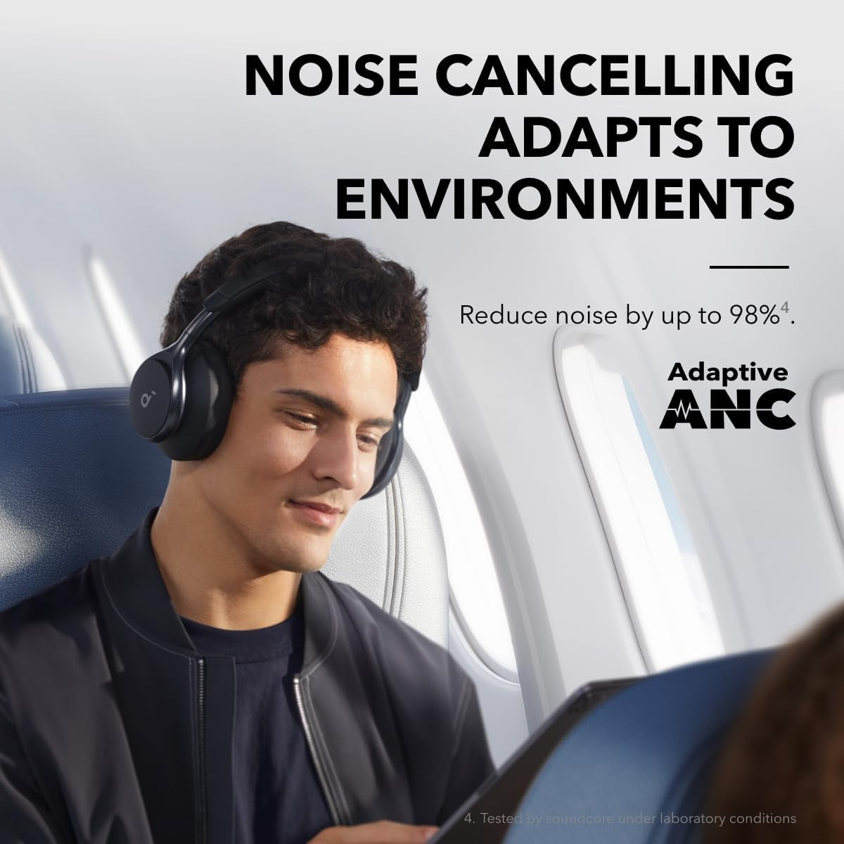 by , Space One, Active Noise Cancelling Headphones, 2X Stronger Voice Reduction, 40H ANC Playtime, App Control, LDAC Hi-Res Wireless Audio, Comfortable Fit, Clear Calls, Bluetooth 5.3