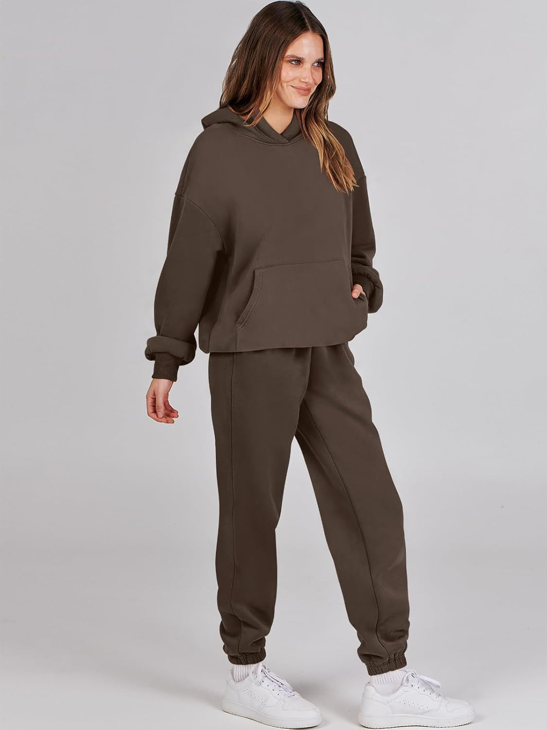 Womens 2 Piece Outfits Lounge Hoodie Oversized Sweatshirt Jogger Sweatpants Y2K Tracksuit Sweatsuit Set Fall Clothes
