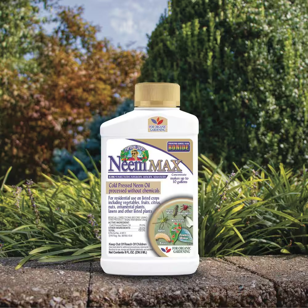 Captain Jack'S Neem Max, 8 Oz Concentrated Cold Pressed Neem Oil, Insecticide, Fungicide, Miticide and Nematicide