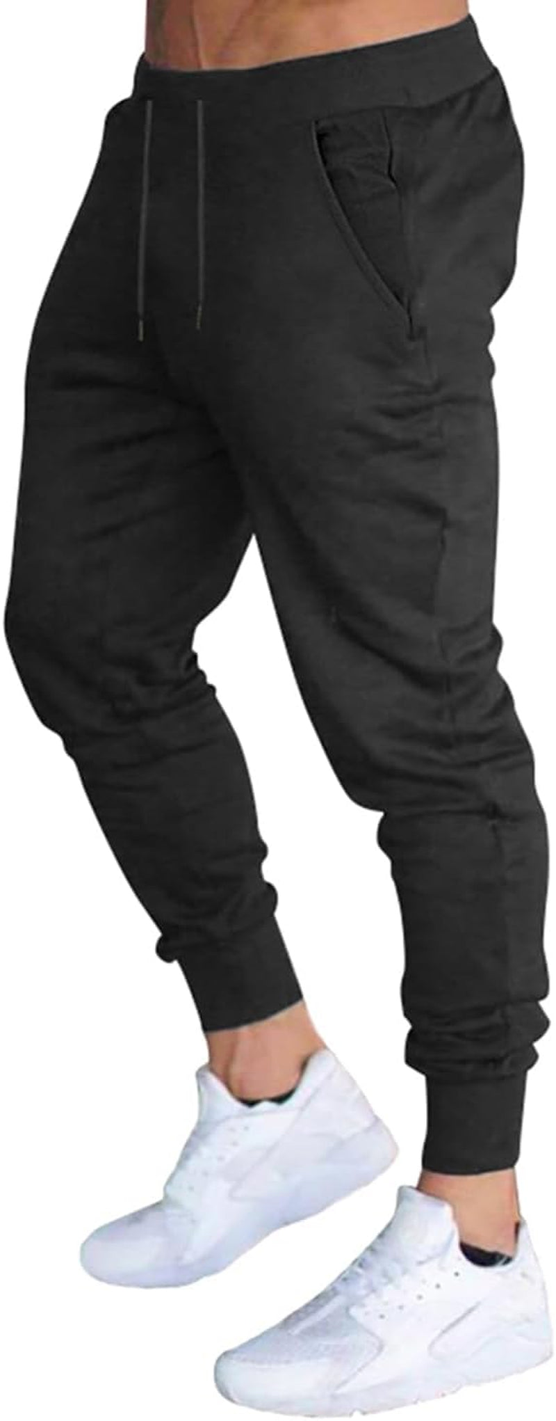 Men'S Slim Joggers Workout Pants for Gym Running and Bodybuilding Athletic Bottom Sweatpants with Deep Pockets