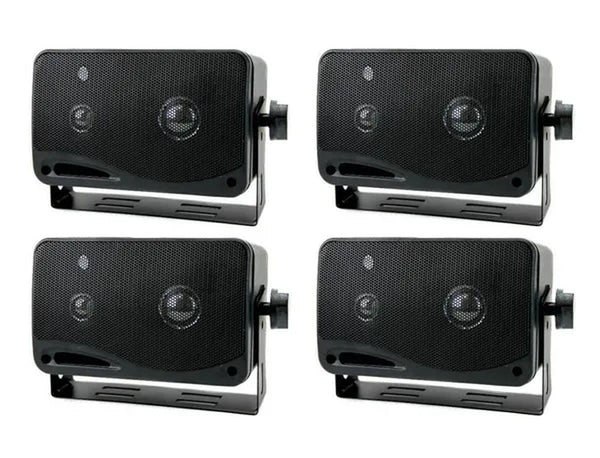 4) New PYRAMID 2022SX 3.25" 200W 3-Way Car Audio Mini Box Speakers System Inside