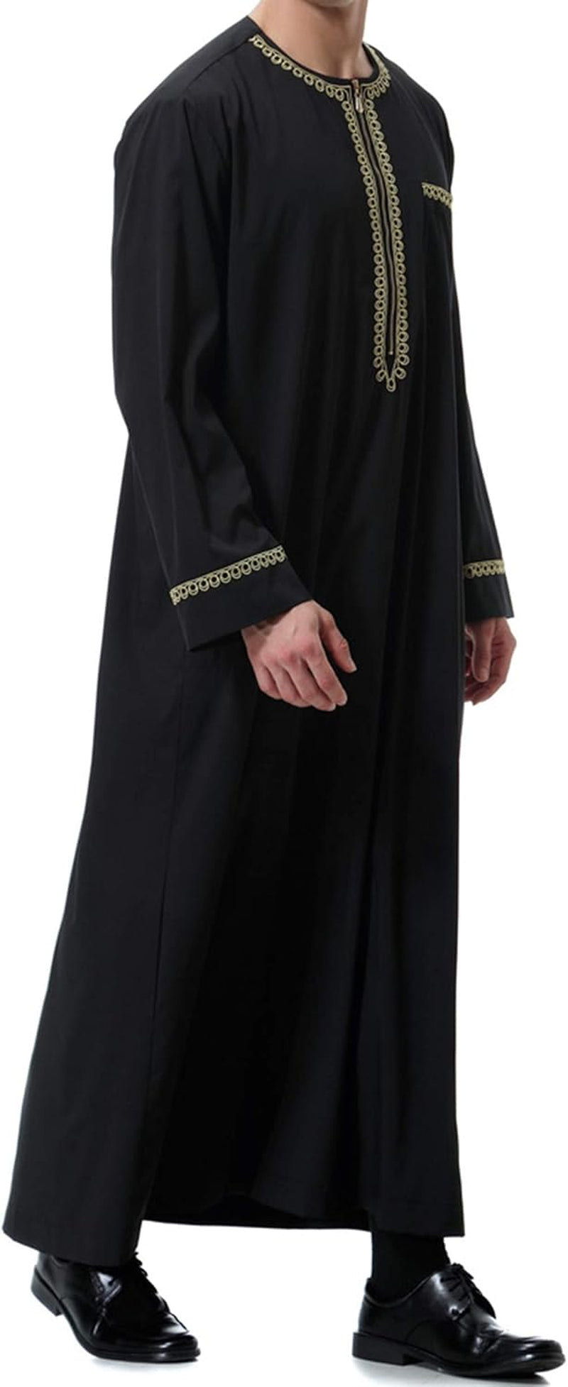 Islamic Mens Clothing Kaftan Maxi-Muslim Male Shirt Long Sleeve Abaya Dubai Cotton…
