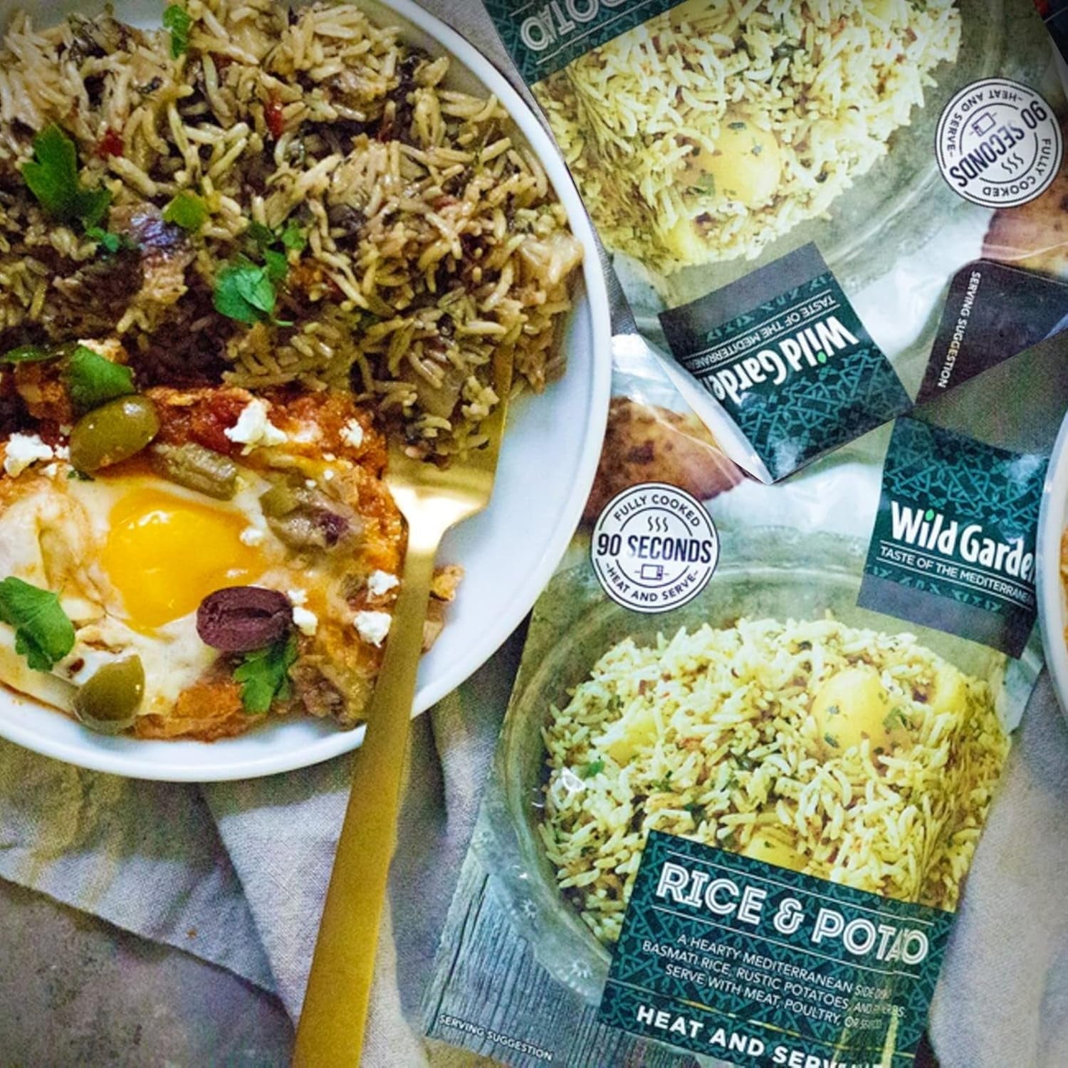 Heat and Serve Pilaf, Rice & Potato, Fully Cooked, Ready to Eat, Microwavable 8.8 Oz, 6 Pack