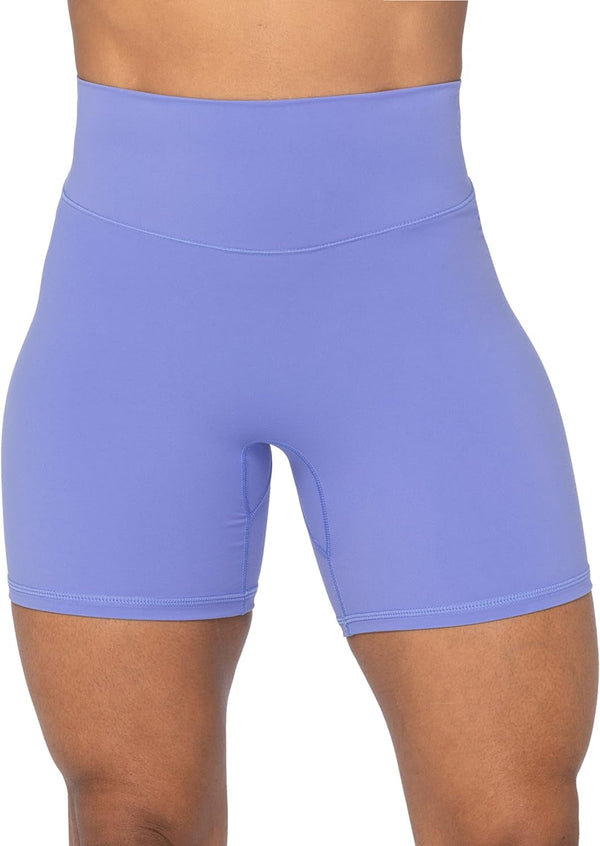 Sunzel No Front Seam High Waist Biker Shorts for Women, Squat Proof Yoga Workout Gym Bike Shorts