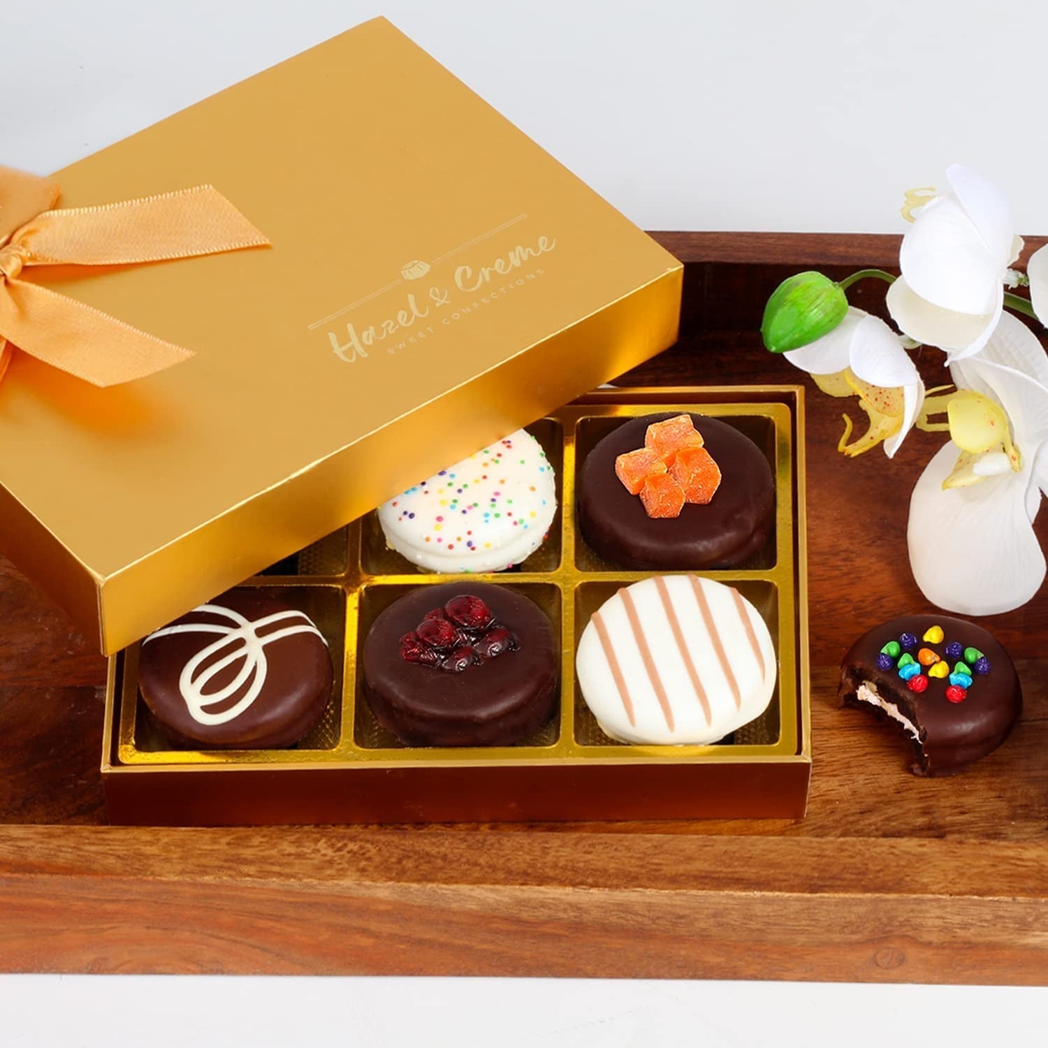 Gourmet Dark Chocolate Covered Cookie Gift Box - Handcrafted Kosher Treats - Elegant Gift for Nurses, Birthdays, Holidays, and Employee Appreciation