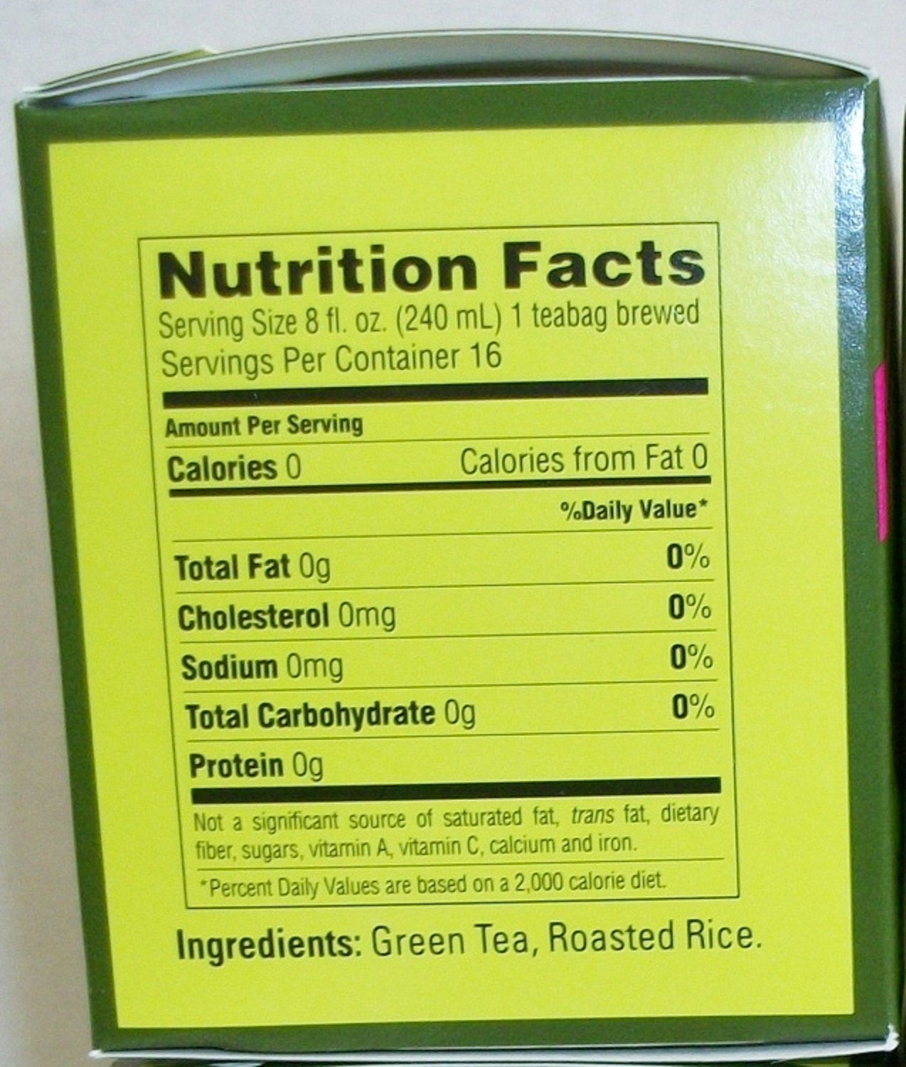Genmai-Cha Green Tea with Roasted Rice 16 Count Tea Bags Aluminum Sealed (3 Pack)