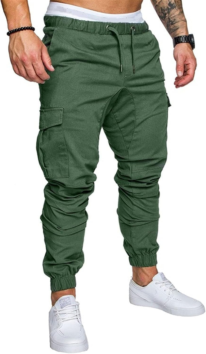 Mens Fashion Joggers Sports Pants Athletic Workout Trousers Casual Cargo Pants