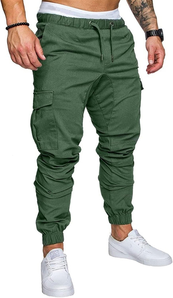 Mens Fashion Joggers Sports Pants Athletic Workout Trousers Casual Cargo Pants