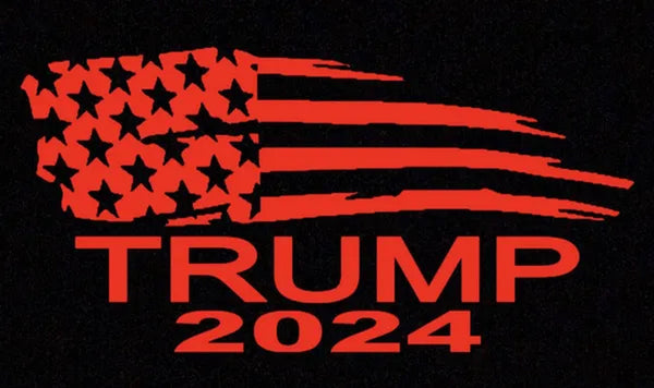 2PCS President Donald Trump 2024 Election Flag Decal Sticker