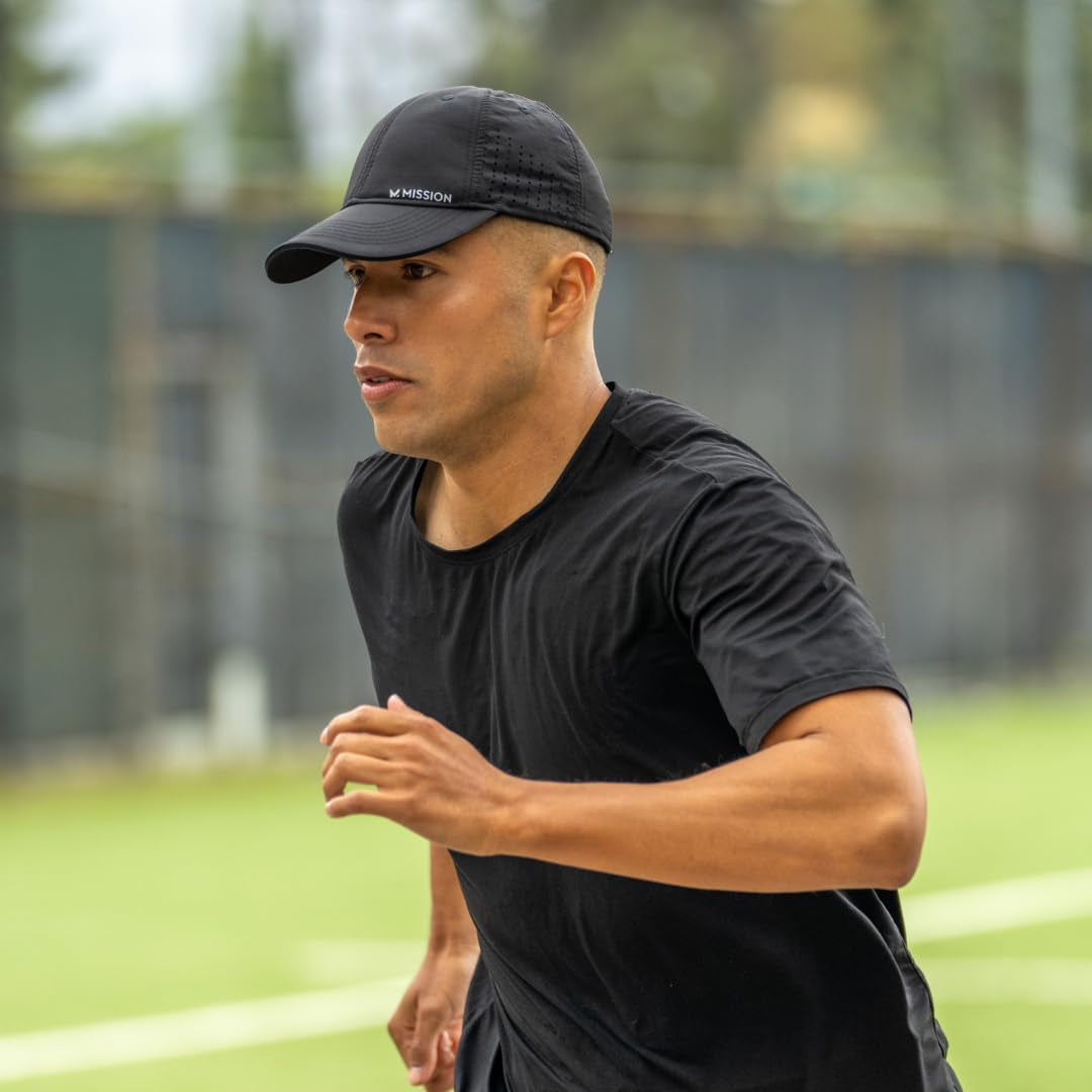 Cooling Vented Performance Hat Unisex One Size Cap for Workouts, Golf & Running, Sweat & Water Activated Technology