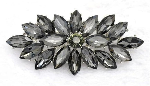 Marquise Rhinestone Corsage Brooch Pin for Women Girls Unisex Silver Plated Fashion Color Austrian Crystal Cluster Big Bouquet Brooches Lapel Pins Art Deco Dress Accessories Elegant Wedding Christmas Festival Jewelry Gift