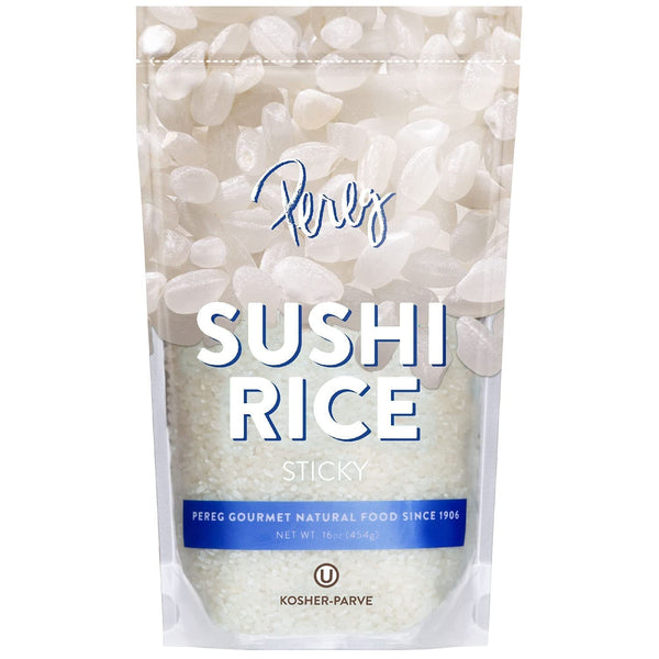 Sushi Rice (16 Oz) - White Sticky Short Grain - Vegan, Non-Gmo, Made in USA - Sushi, Rice Ball, and Everyday Japanese Dishes - Resealable Packaging