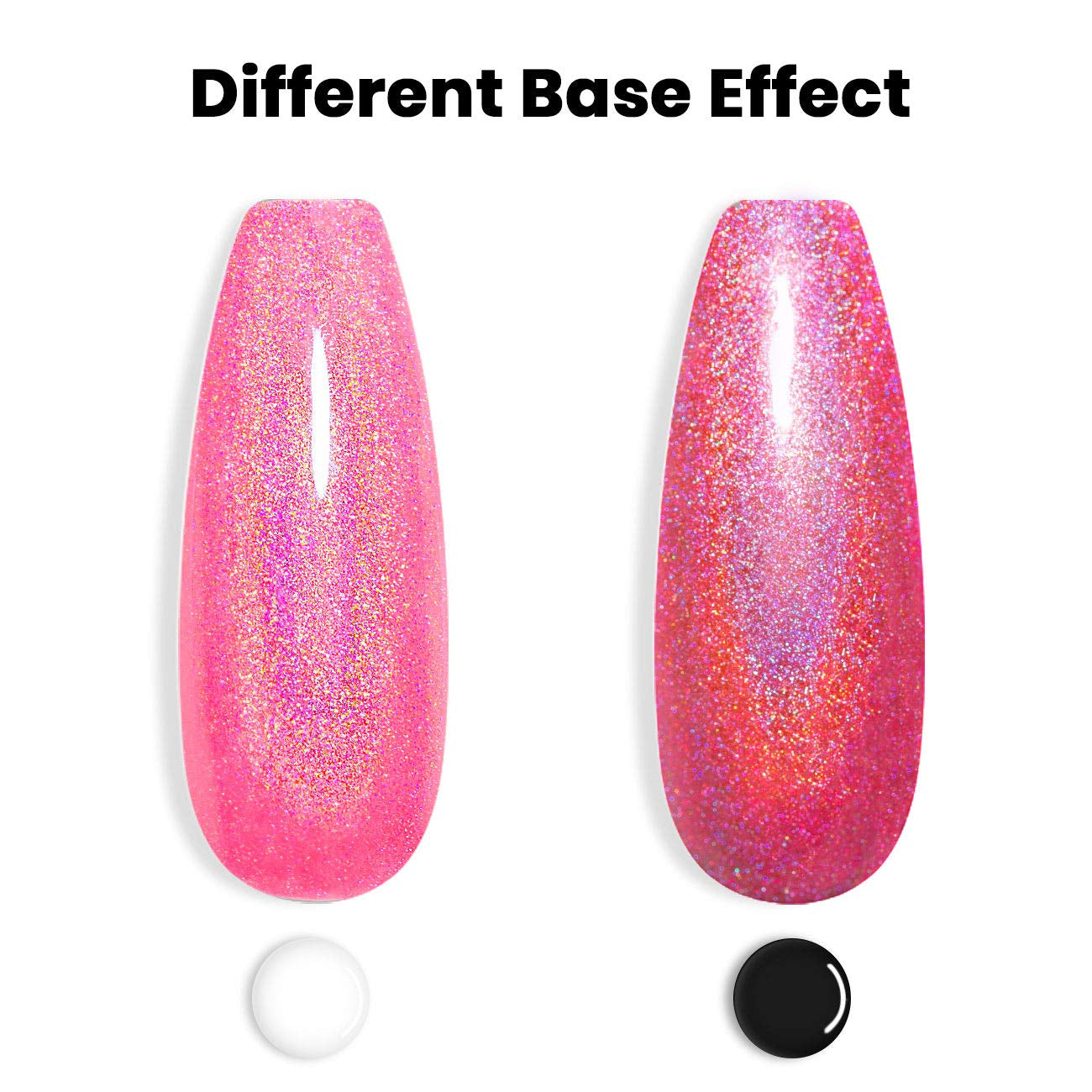Holographic Nail Polish Neon Hot Pink Gel 7.5ML Gorgeous Glossy Hologram Curing Required Art Manicure Salon DIY at Home