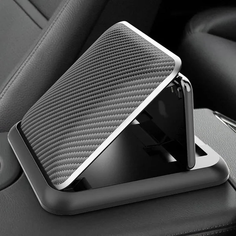 Carbon Fiber Car Phone Holder Dashboard Cell Phone Holder Desktop Mount Support Bracket Universal 3 to 7 Inch Mobile Phone Stand For IPhone XR XS MAX GPS