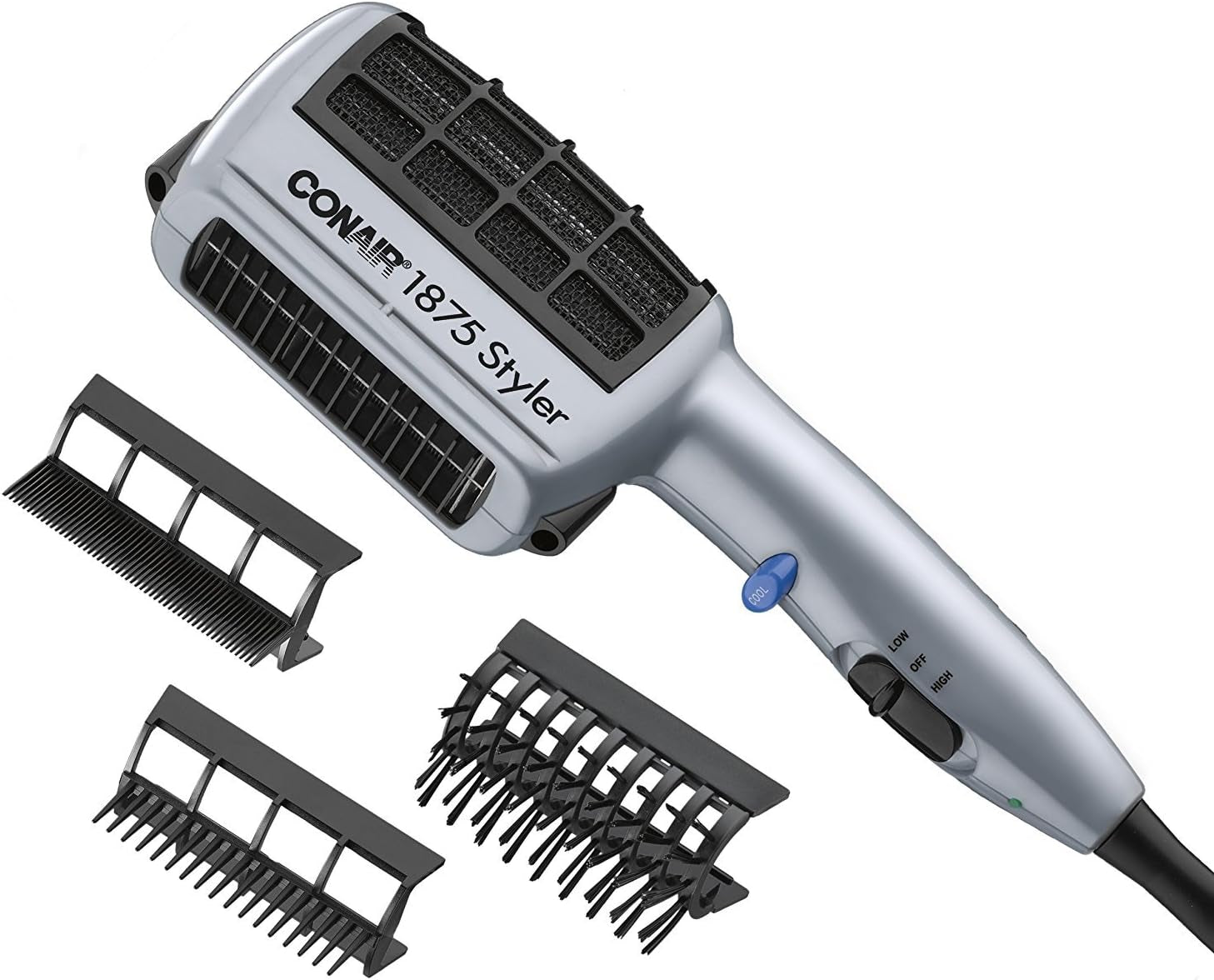 3-In-1 Styling Hair Dryer, 1875W Hair Dryer with Ionic Technology and 3 Attachments