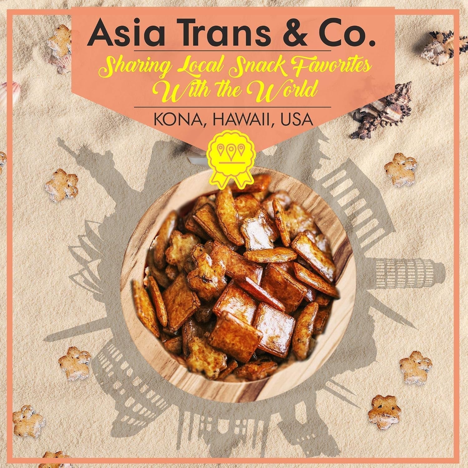Asia Trans Mixed Arare Rice Crackers - Hawaiian Favorite - Sweet & Salty Japanese Crunchy Gourmet Trail Mix Snack