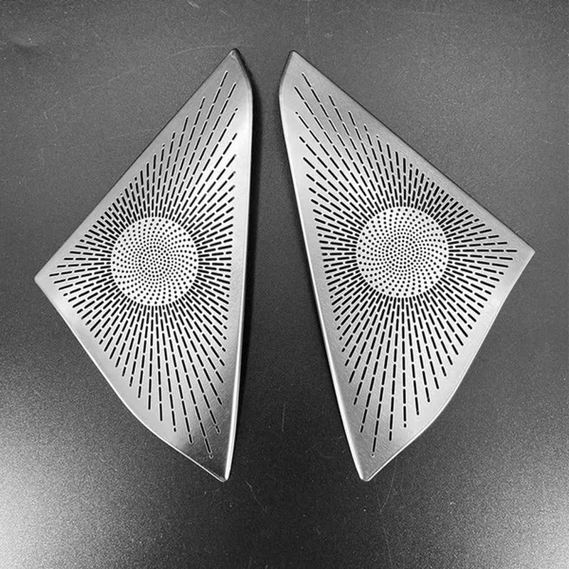 For Mercedes Benz E Class W212 2009-2015 Interior Trim Car Styling Car Front a Pillar Audio Speaker Cover Stainless Steel Sticker Decor Accessories