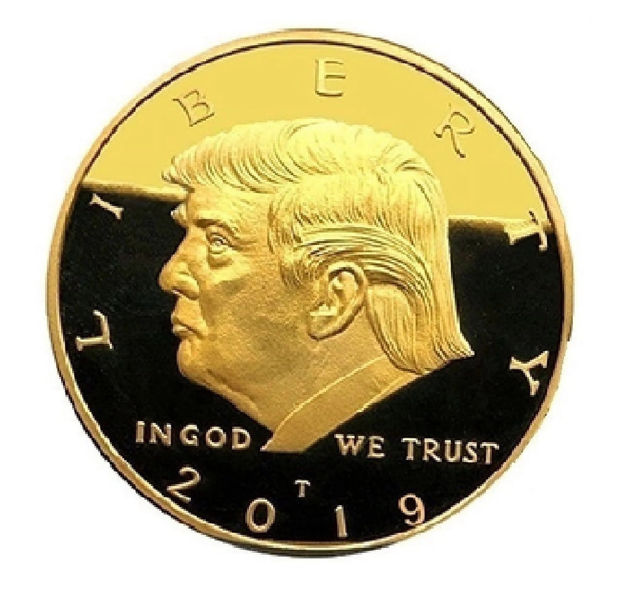 24K Gold-Plated Donald J. Trump 2019 President W/Display Case Masters Coins
