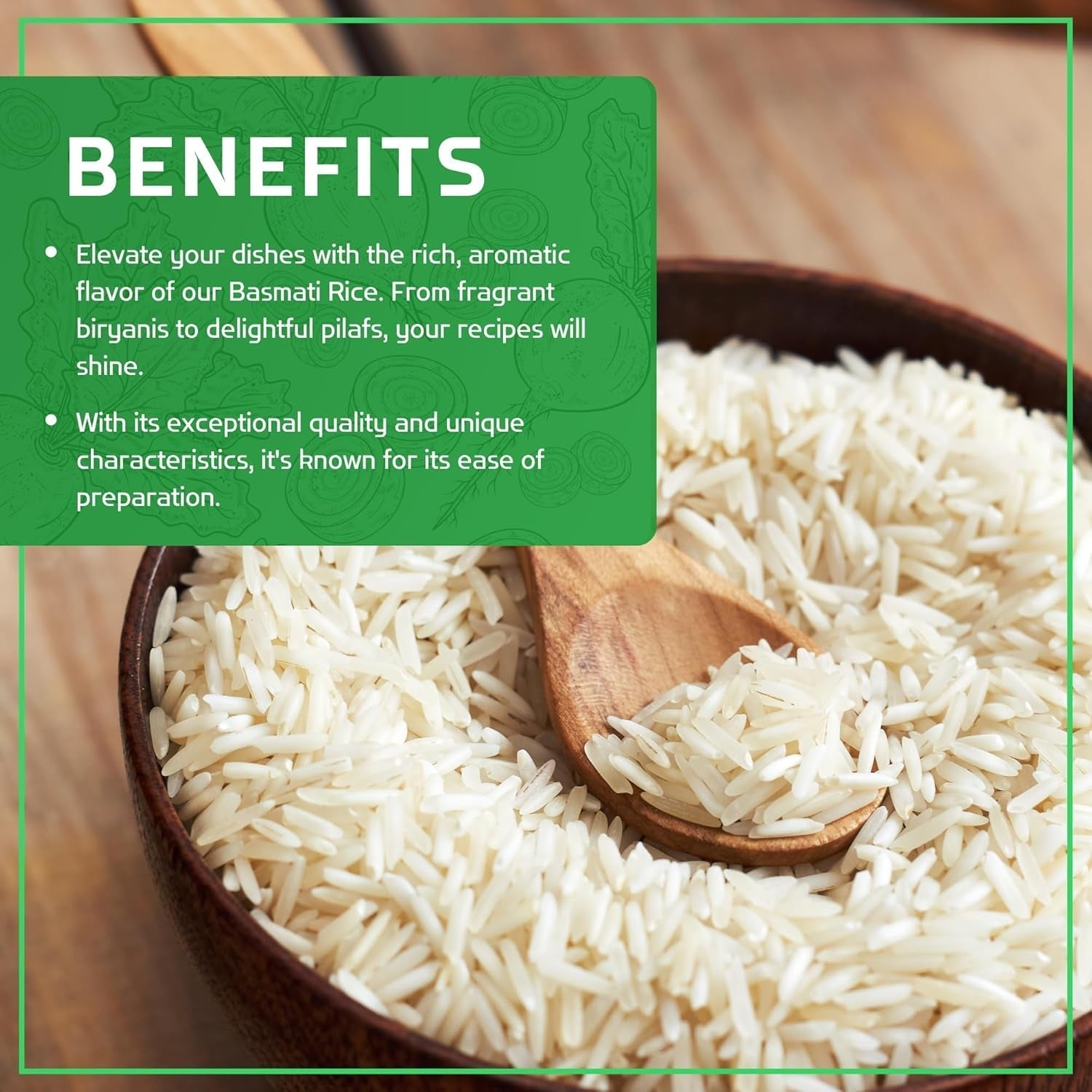 Organic Basmati Rice 10 LB Bag - Pure, Long, Premium Quality from India - by