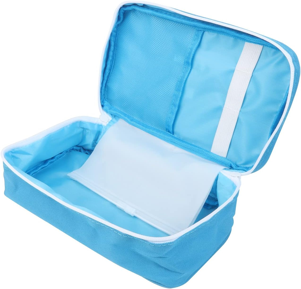 First Aid Bag First Aid Kit Empty Medical Storage Bag Red Trauma Bag for Emergency First Aid Kits Car Workshop Cycling Outdoors (Blue Handle)