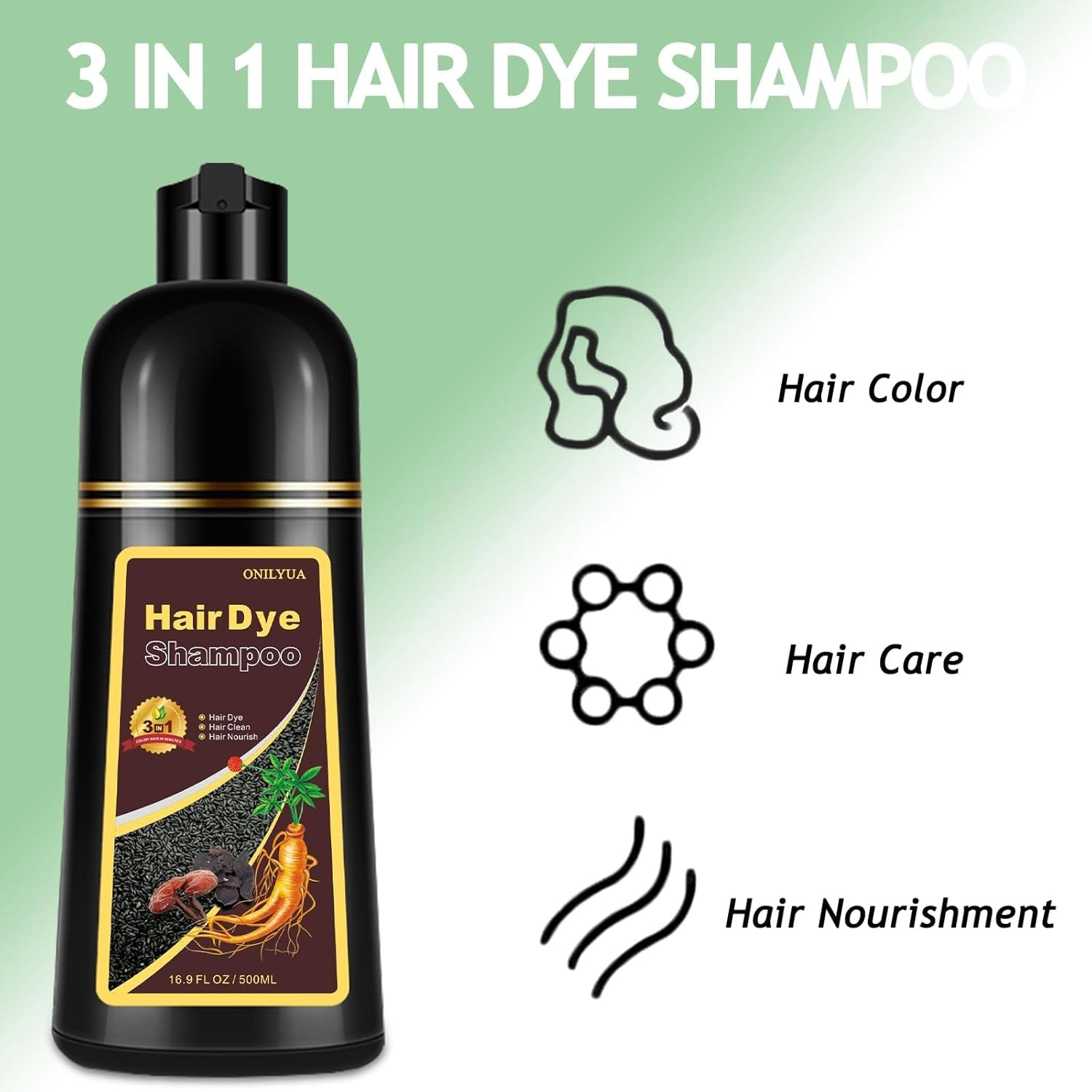 Hair Dye Shampoo , Dark Coffee Hair Dye, Dark Coffee Hair Shampoo