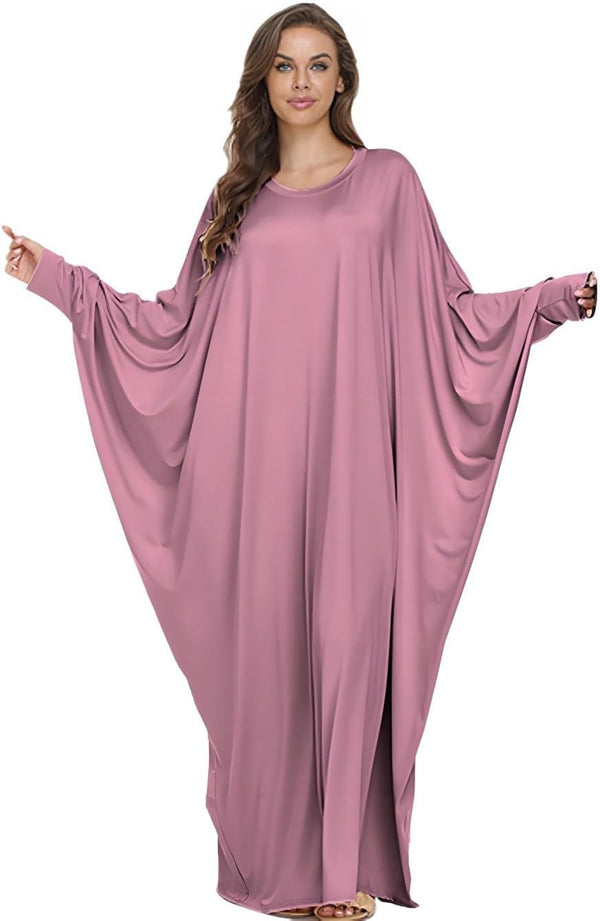 Women Soft Muslim Prayer Dress Abaya Islamic Ramadan Full of Elasticity Garment Dubai Robe