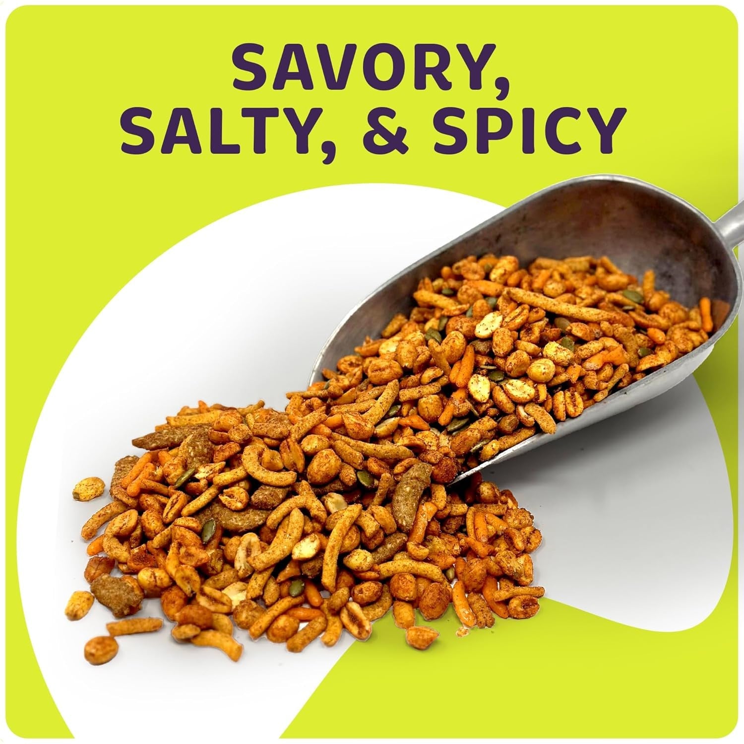 Santa Fe Trail Mix - Spicy Mix - Hot Spicy Peanuts, Hot Cajun Corn Sticks, Sesame Sticks, Chili Crescents, Toasted Corn, and Pumpkin Kernels (1.5 Pound Bag)
