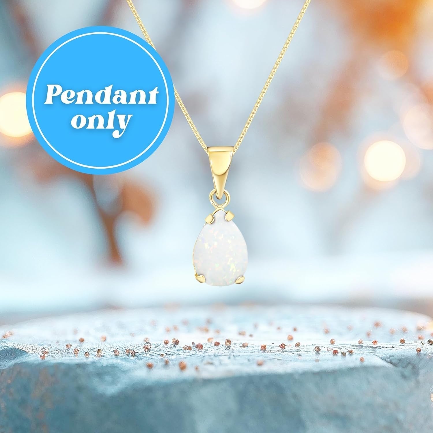 14K Gold Opal Pendant for Women - Gold Pendant -Teardrop Pendant - Gold Dainty Pendant - Solid Gold Pendant - Dainty Gold Pendant - Wedding Pendant for Brides - Opal Jewelry