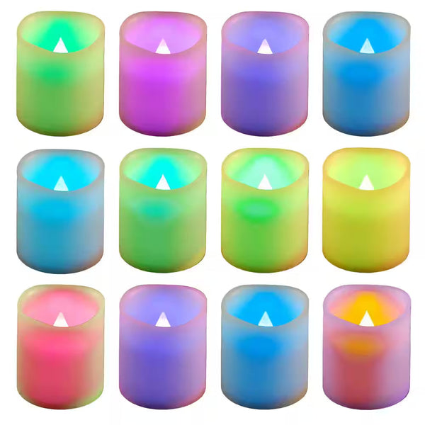 1.5 In. H Color Changing Votive LED Candle (Set of 12)