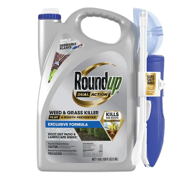 1 Gal. Dual Action Weed and Grass Killer plus 4-Month Preventer with Sure Shot Wand