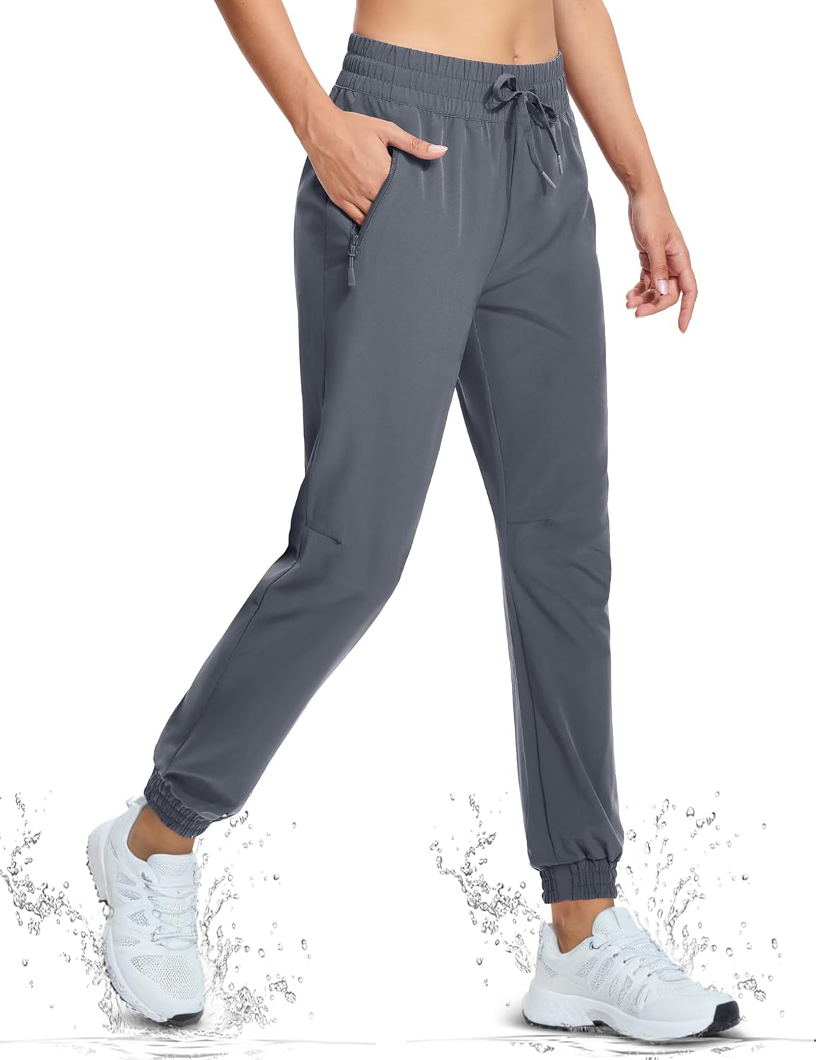 Women'S Hiking Pants Lightweight Quick Dry Water Resistant Athletic Running Joggers with Pockets Outdoor Travel
