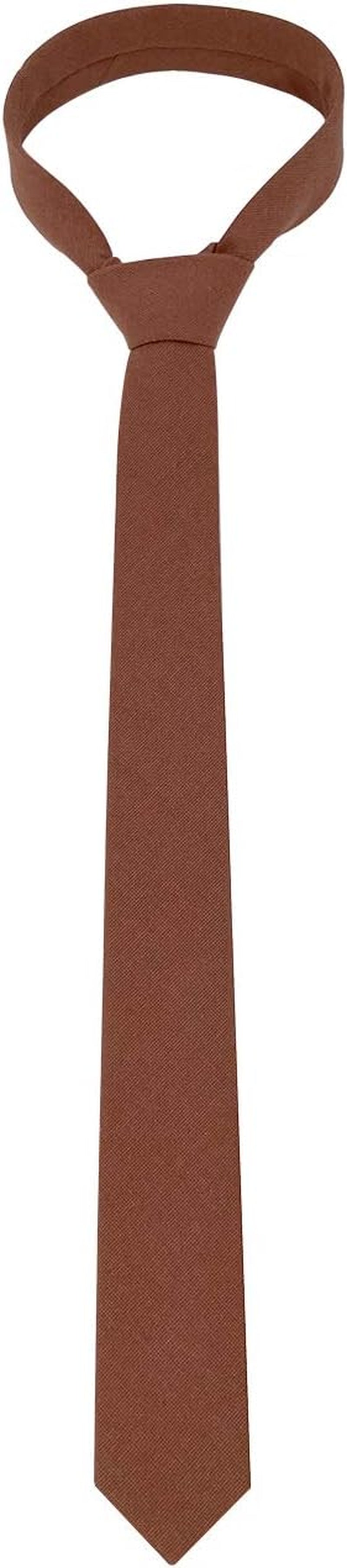 Mens Solid Color Necktie Cotton Neck Tie for Men