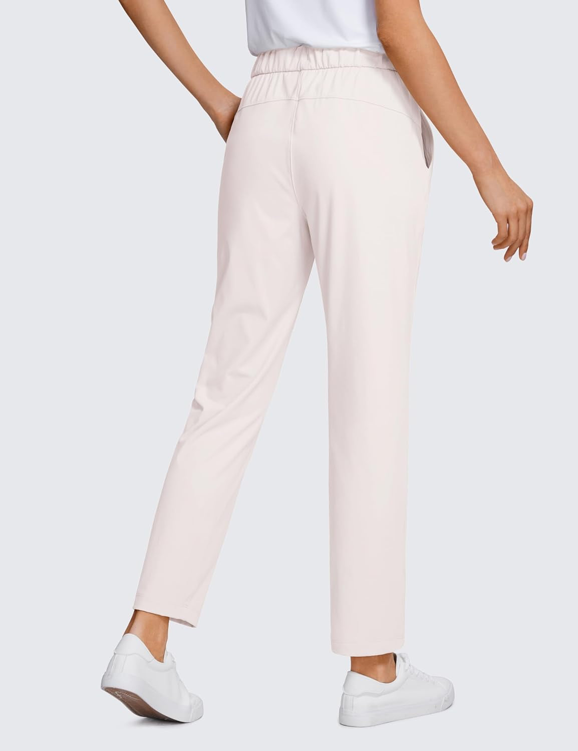 Womens 4-Way Stretch Ankle Golf Pants 7/8 Casual Dress Work Athletic Travel Workout Sweatpants with Pockets