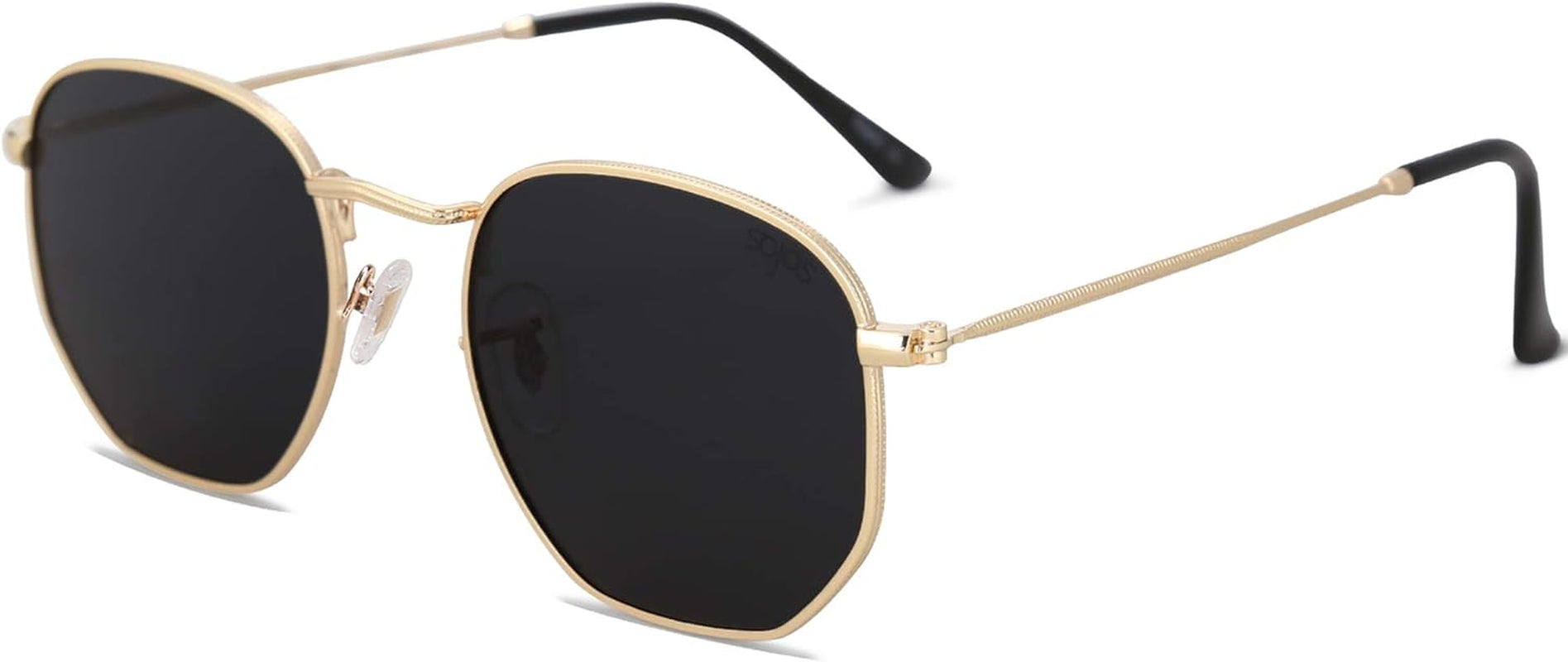 Square Polarized Sunglasses for Women Men Small Hexagonal Polygon Mirrored Lens SJ1072