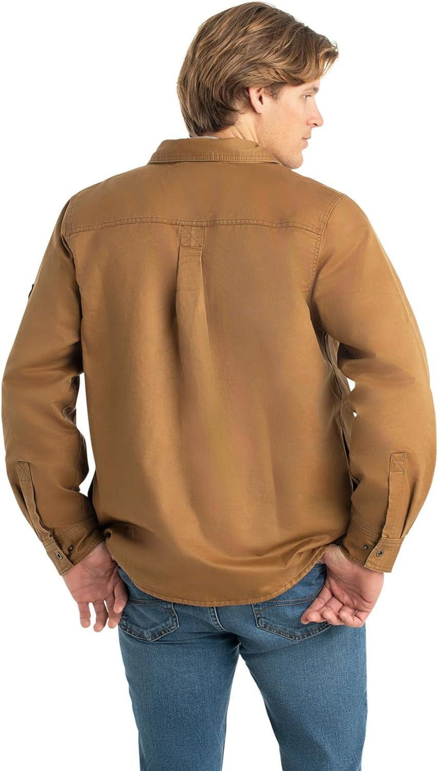 Journeyman Shirt Jacket Flannel Lined Shacket for Men Water-Resistant Coat Rugged Fall Clothing