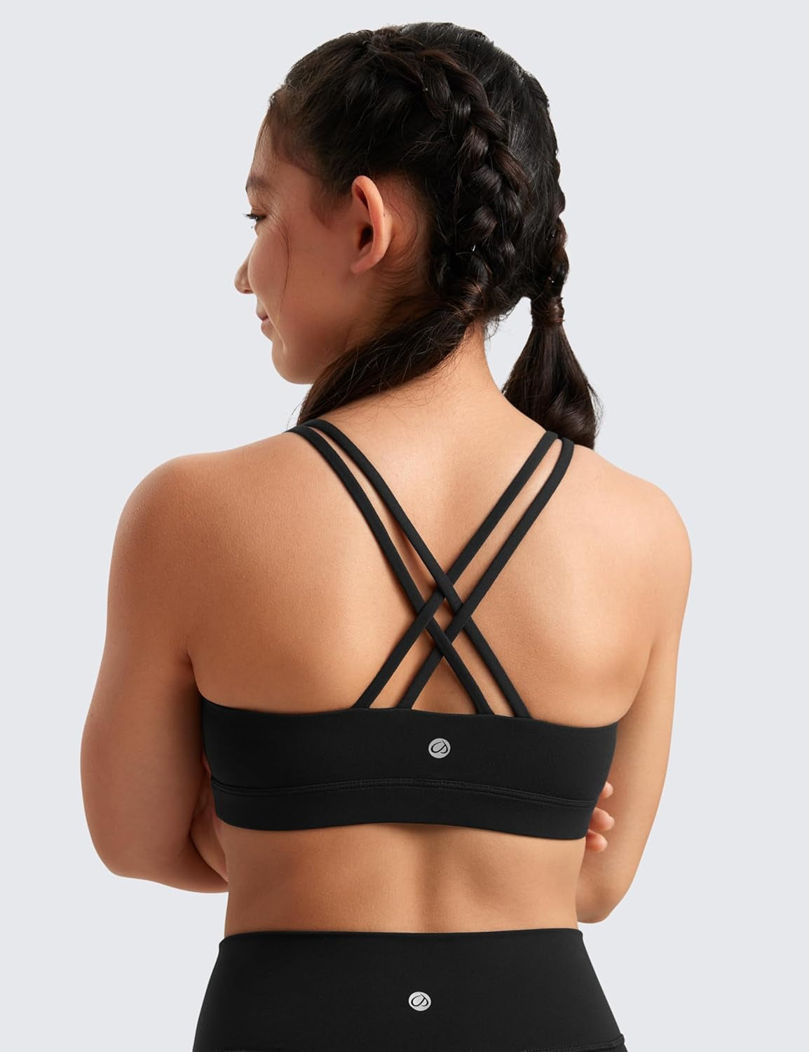 Girls Butterluxe Training Bra - Strappy Scoop Neck for Teens Kids Yoga Sports Comfort Dance Crop Top