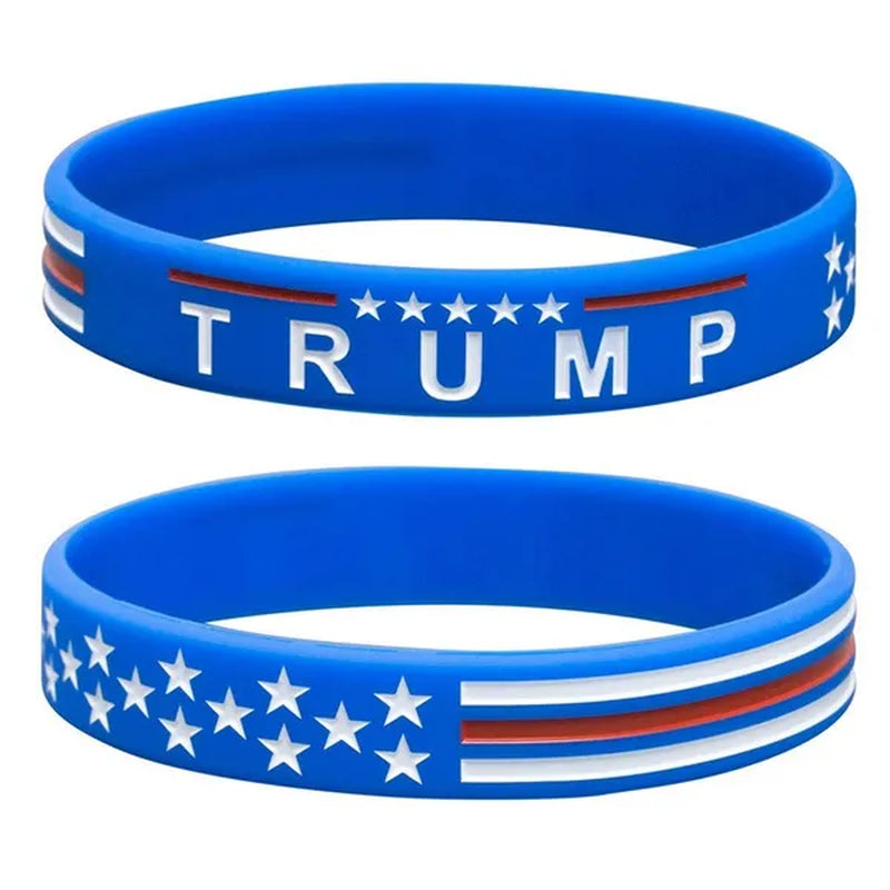 1 Pcs Hot Donald Trump Keep America Great TRUMP 2020 USA Election Silicone Bracelet with Wrist Band